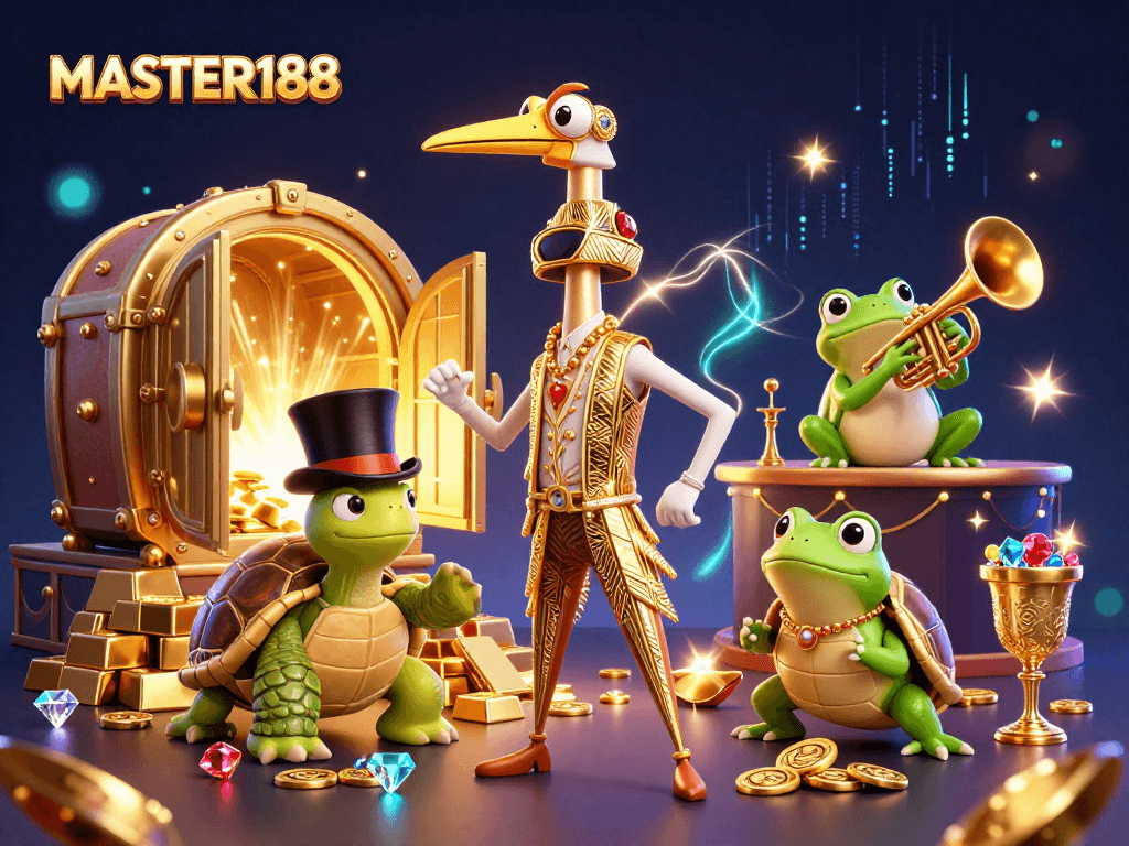 Join MASTER188 for exhilarating Togel adventures and win big with spectacular casino-themed illustrations!