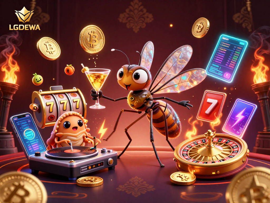 Experience thrilling casino action with LGODEWA's vibrant 3D gaming characters and elements.