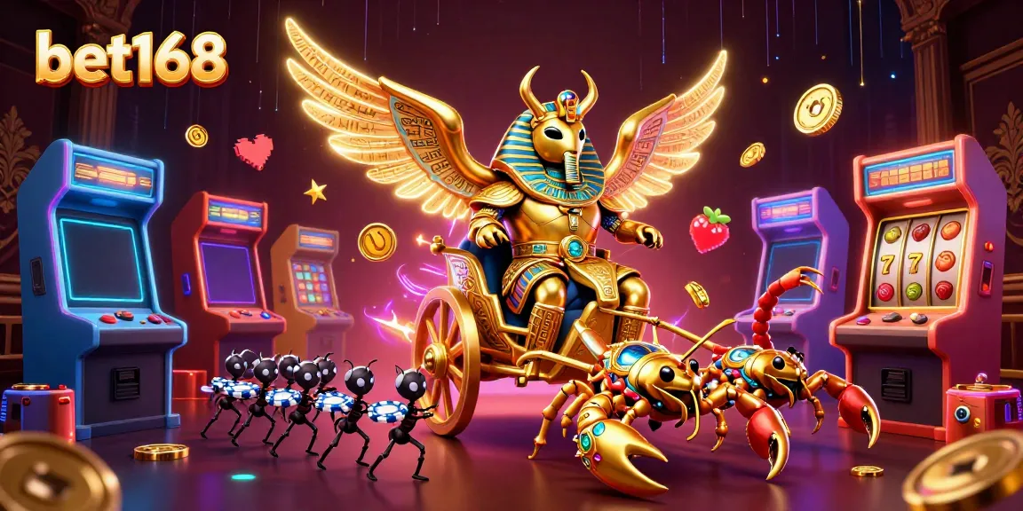 Experience the excitement of betting at bet168 with dynamic casino elements and vibrant graphics.
