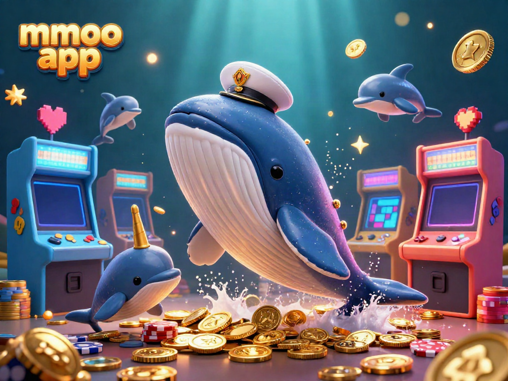 Experience exciting gameplay with the mmoo app amidst a playful underwater casino scene.