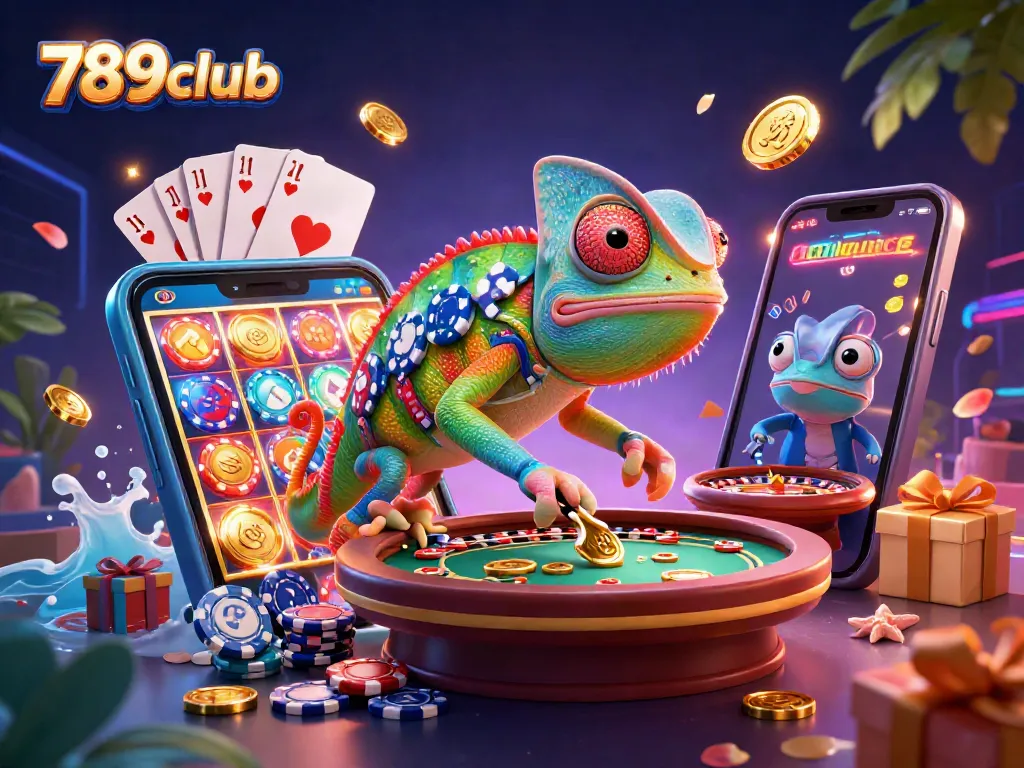 Engage in thrilling gameplay at 789club with an exciting casino scene featuring vibrant elements.