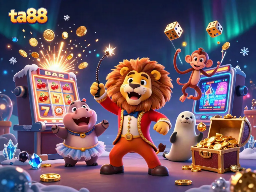 Engage with ta88's exciting casino universe, featuring dynamic characters and vibrant casino elements.