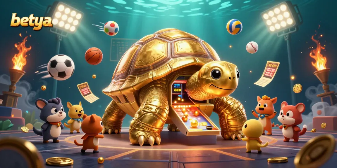 Engage with betya sports betting in this vibrant, dynamic 3D illustration showcasing lively action.