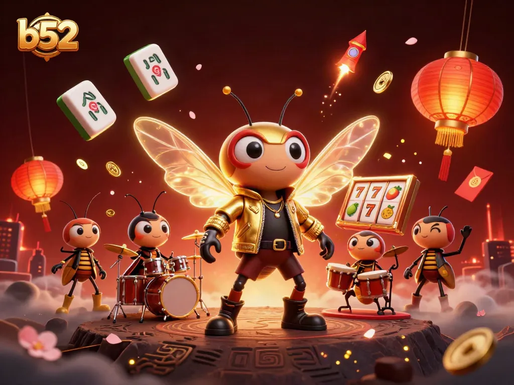 Experience the vibrant b52 casino scene with a rock star cicada, enriching your gaming adventure.
