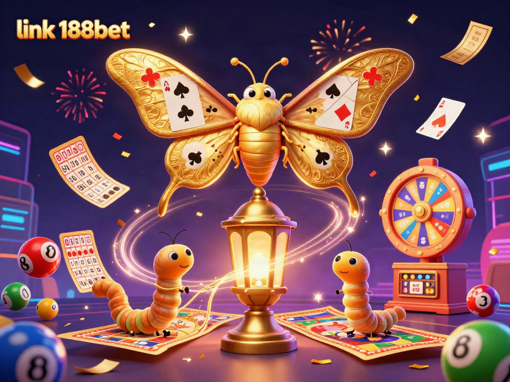 Experience thrilling casino excitement with link 188bet featuring vibrant characters and lottery elements.