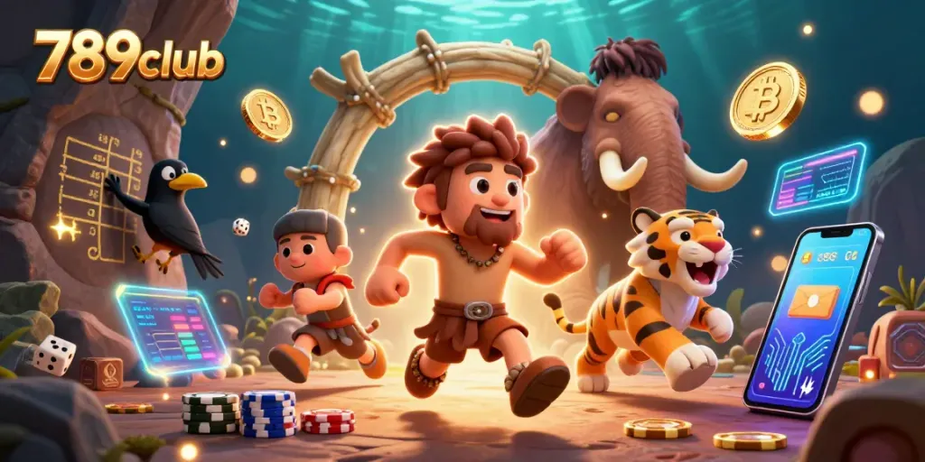Join the fun at 789club's prehistoric casino with caveman antics and crypto excitement
