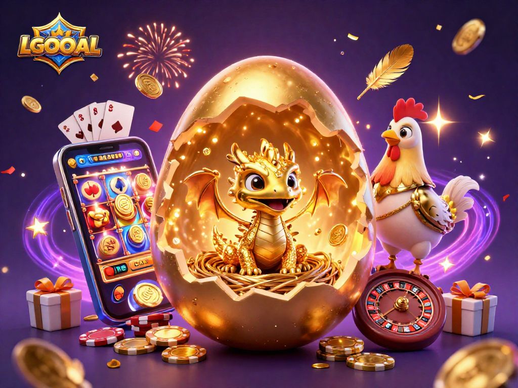 Experience LGOGOAL's thrilling online sports betting analysis with a dynamic casino illustration.