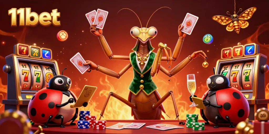 Engage in epic gameplay with 11bet in a vibrant slot scene featuring animated characters and dynamic elements.