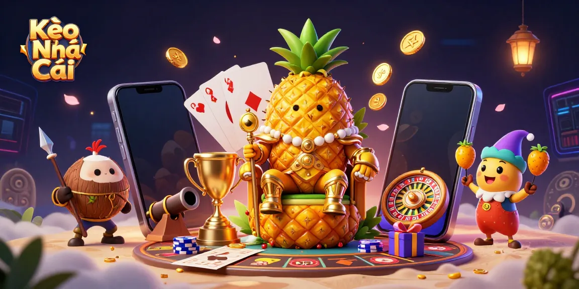 Betting action at Kèo Nhà Cái with vibrant casino characters and dynamic game elements.
