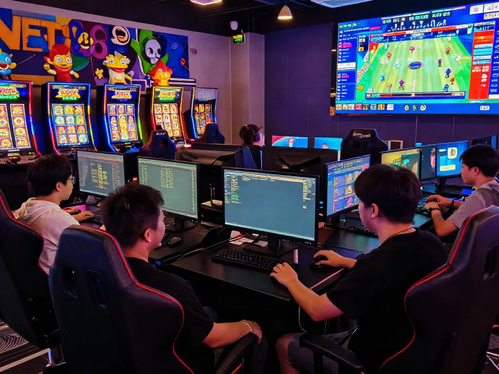 NET88 gaming experience showcasing players immersed in exciting games and vibrant atmosphere.
