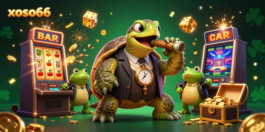 Experience the exciting world of xoso66 with charming 3D characters among dynamic slot machine jackpots.