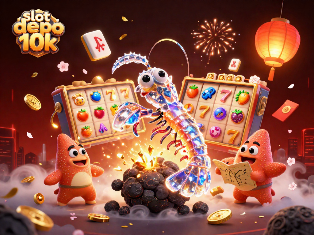 Experience thrilling slot depo 10k action with vibrant visuals of games, jackpots, and exciting symbols.