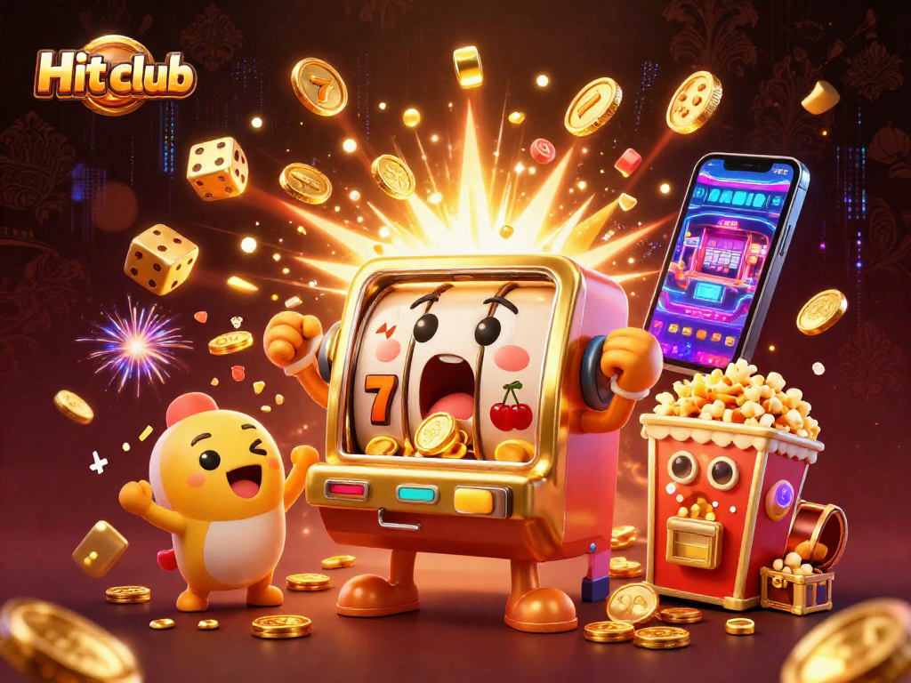 Experience thrilling wins at Hit club with vibrant slot machines and dazzling casino elements.