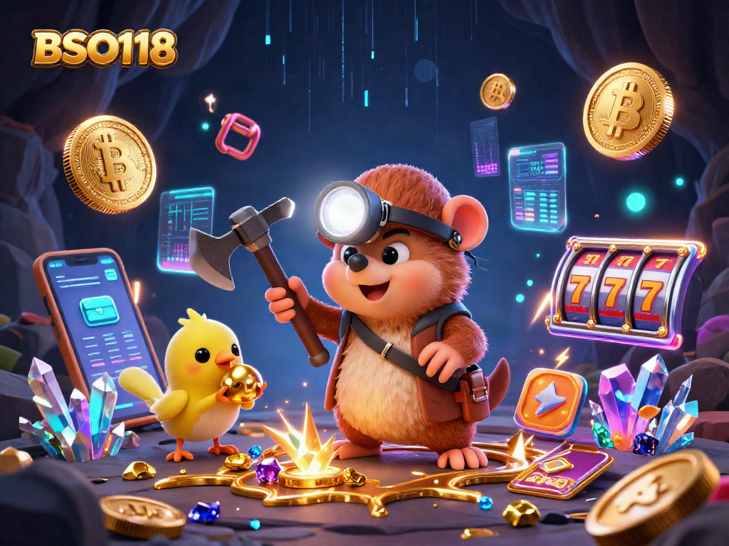 Engage with BSO118 in an immersive casino-themed digital art featuring treasure hunting elements.
