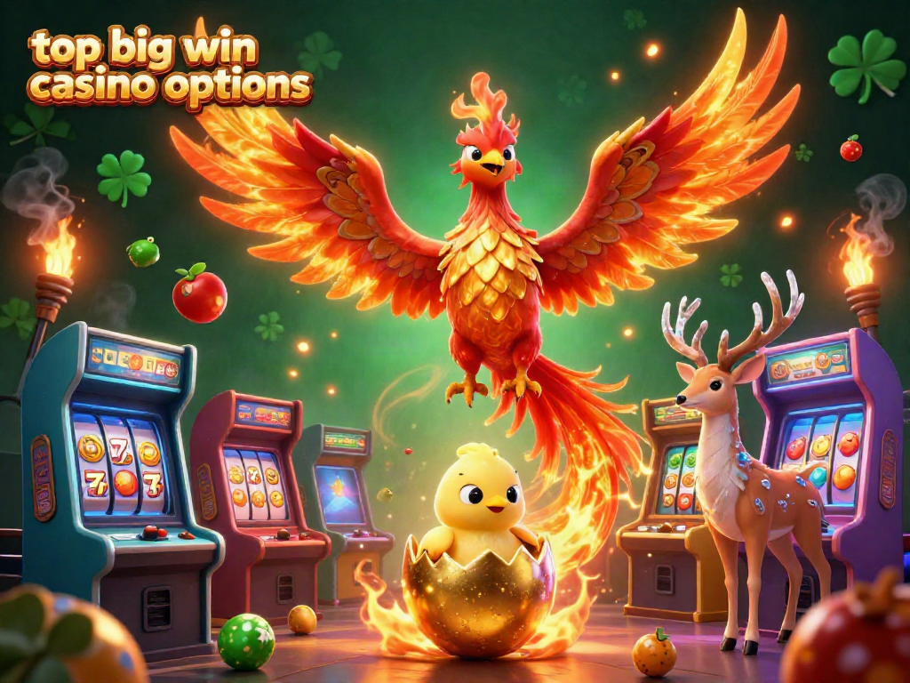 Experience the excitement of top big win casino options filled with vibrant phoenix and gaming elements.