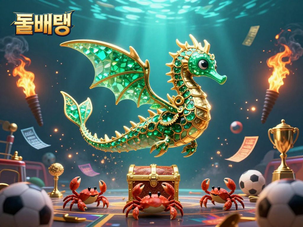 Experience 롤배팅 with vibrant sports elements and a dynamic sea dragon in an underwater casino scene