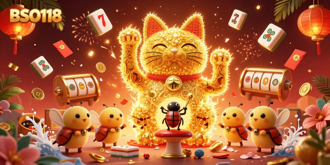 Engage with BSO118's vibrant casino world featuring lucky symbols and dynamic gameplay elements.