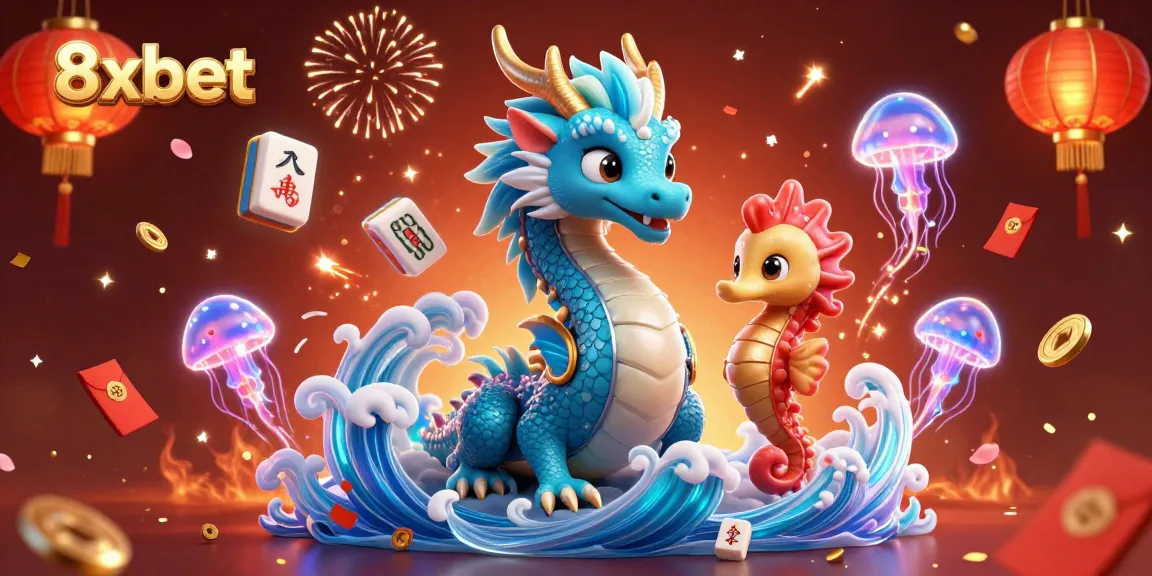 Immerse yourself in the vibrant world of 8xbet, filled with magical creatures and casino-themed elements.