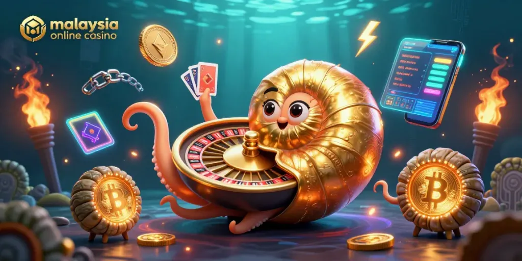 Play exciting games at malaysia online casino with vibrant 3D elements and glowing cards.
