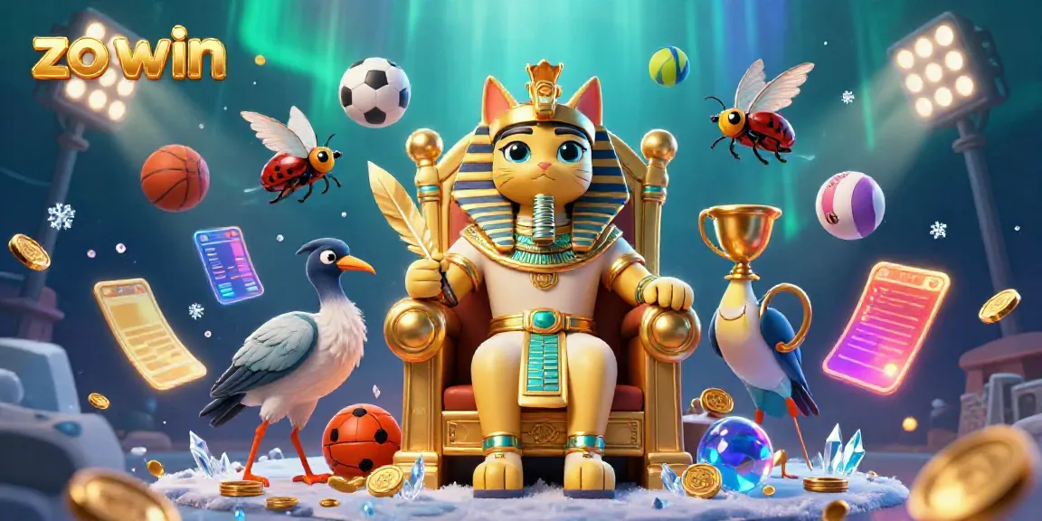 Experience thrilling play with zo win in an epic casino-themed 3D scene full of gamblers and iconic elements.