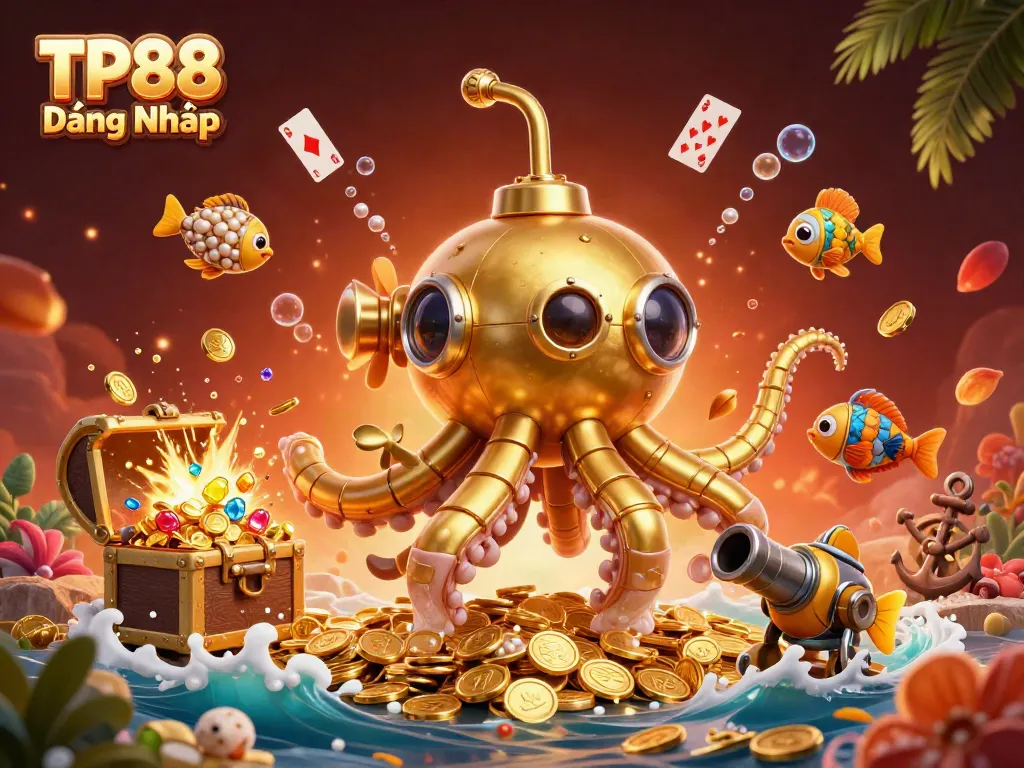 Engage with TP88 Đăng Nhập's 3D kraken submarine adventure, exploring underwater riches and dynamic gaming.
