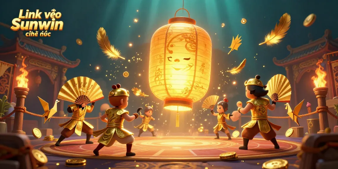 Experience engaging gaming fun with Link vào Sunwin chính thức, featuring a lively casino atmosphere with winning symbols and vibrant characters.