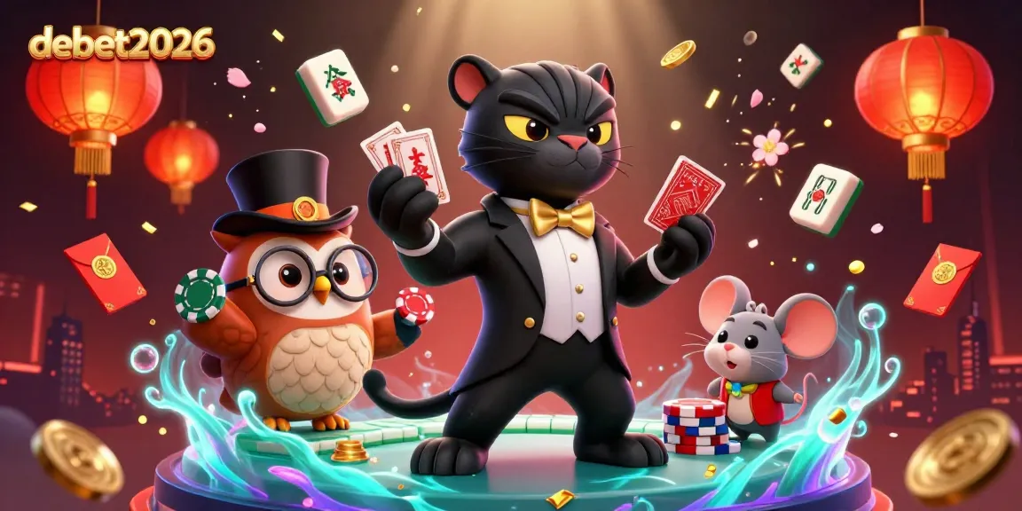 Enjoy thrilling games with debet2026 featuring an elegant panther dealer, owl, and lucky mouse!