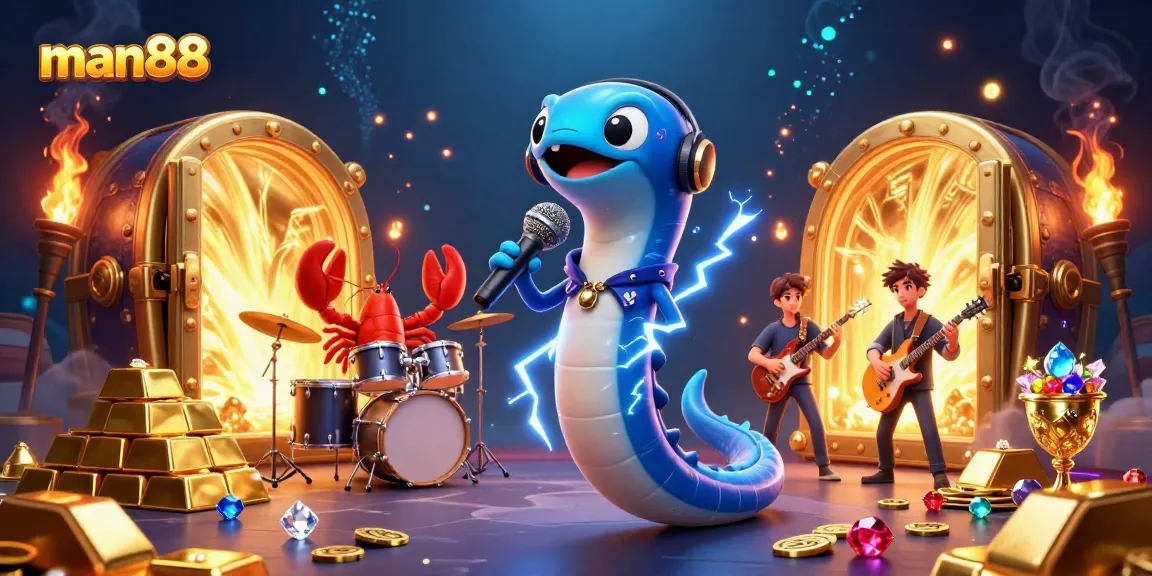 Experience the excitement of man88 as lively cartoon characters perform in a treasure-filled underwater casino.