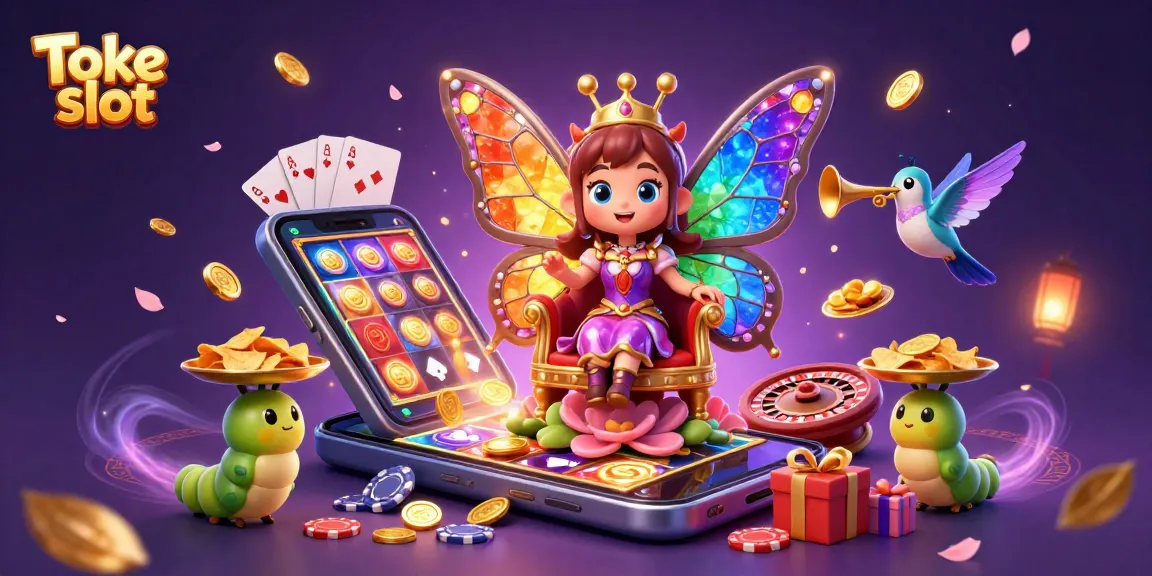 Spin lucky reels with Toke slot's vibrant 3D illustration capturing casino excitement!