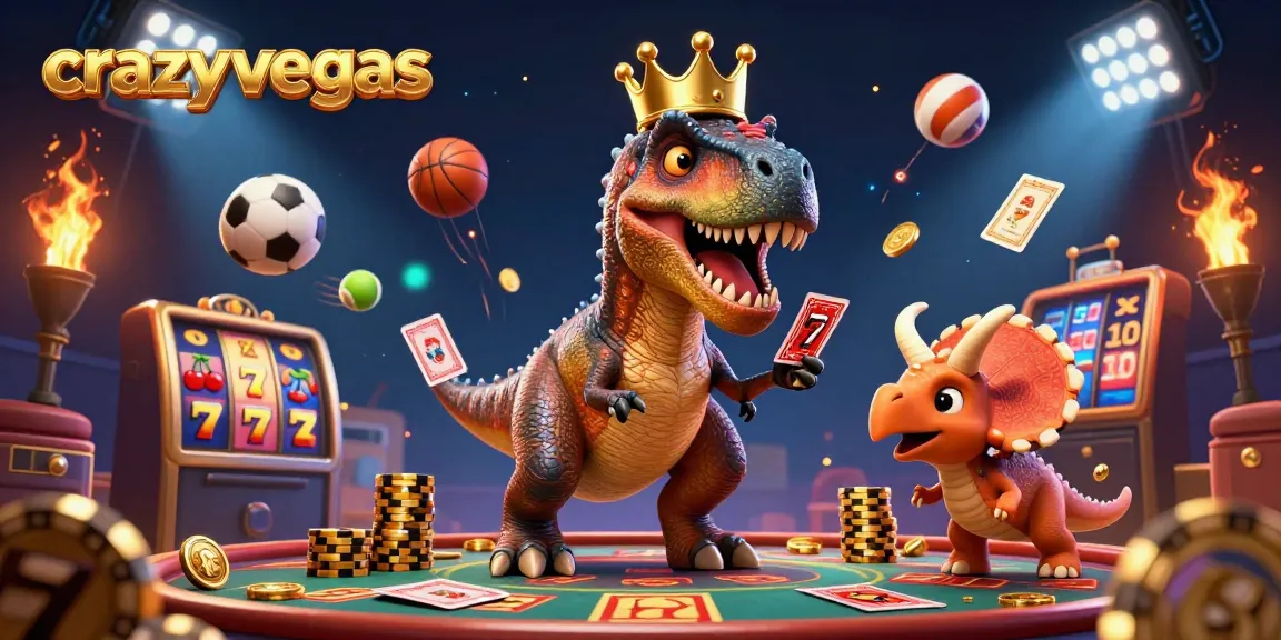 Experience the excitement at crazyvegas with vibrant 3D characters and dynamic casino elements.
