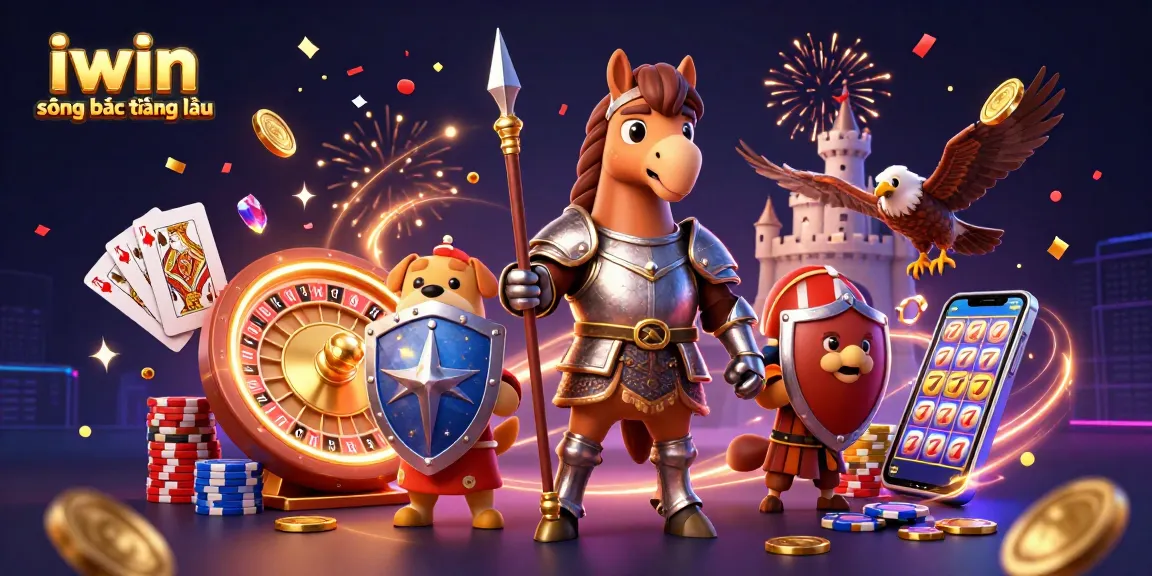 Experience the thrill at iwin sòng bạc thượng lưu with a grand casino scene featuring knights and treasure.