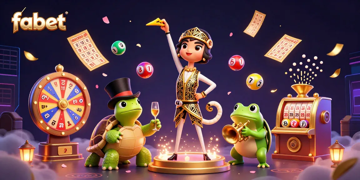 Join the fun with fabet in a vibrant, energetic casino atmosphere full of colorful game elements.