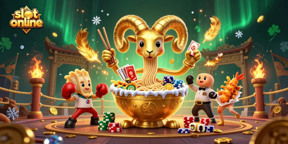 Experience vibrant slot online action with interactive characters amidst golden coins and betting tokens.