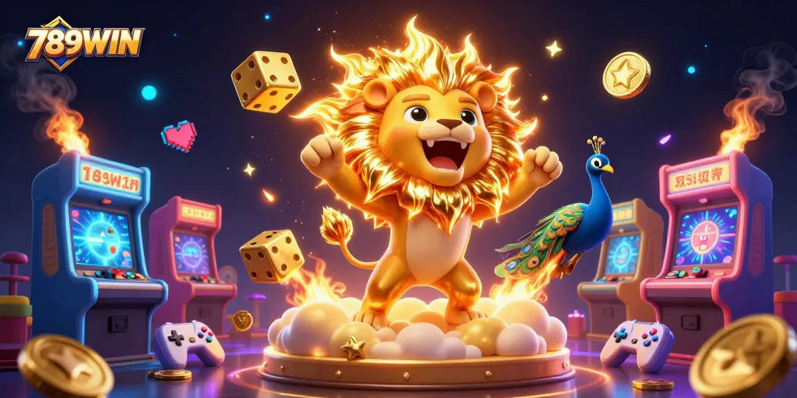 Engage with 789WIN's vibrant casino-themed 3D illustration featuring gaming elements and characters.