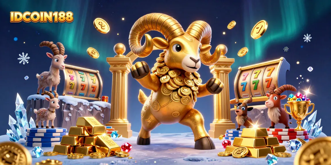 Spin the reels with IDCOIN188's golden treasure jackpot, surrounded by stunning gems and riches.