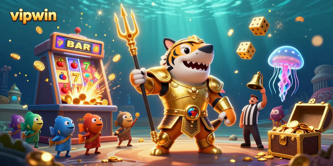 Experience thrilling jackpot wins at vipwin with a vibrant underwater casino scene full of excitement.