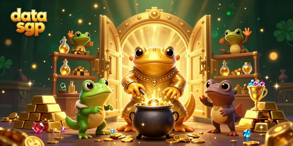 Track data sgp results with a golden alchemist and frog apprentice in a magical vault scene.