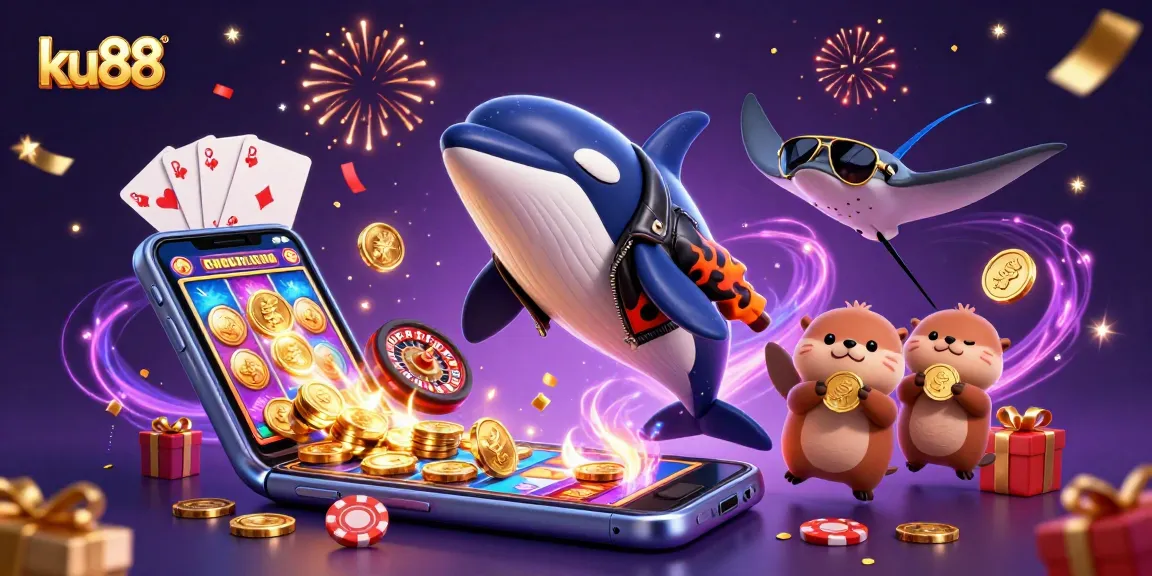 Engage with ku88's vibrant casino journey featuring playful characters and thrilling games.
