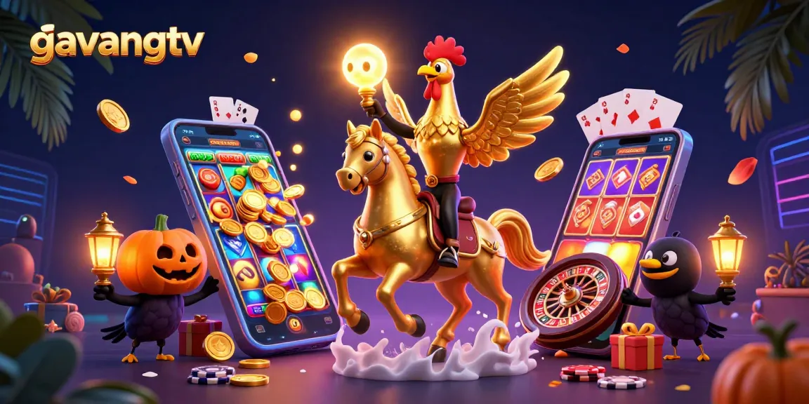 Win big with gavangtv’s captivating casino experience featuring golden rooster and spectral horse.