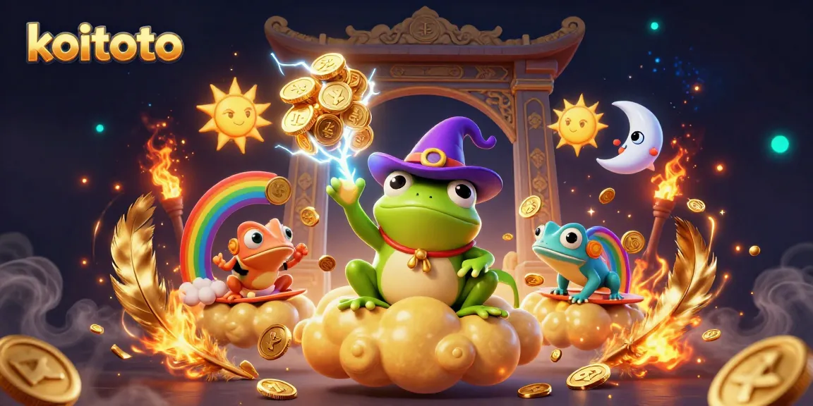 Koitoto offers a thrilling gaming experience with a wizard frog, rainbow chameleon, and exciting gold coin action.