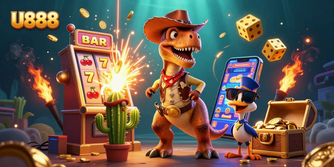 Win big with U888's thrilling slot action featuring vibrant 3D characters and jackpot explosions.